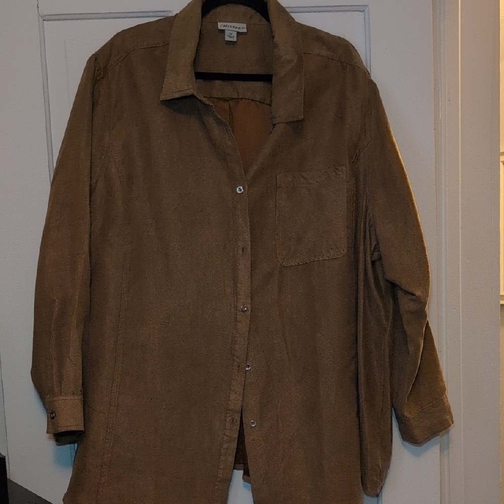 Catherines Camel Brown Top 3X